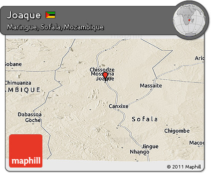 Shaded Relief Panoramic Map of Joaque