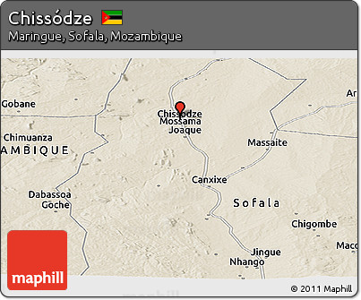 Shaded Relief Panoramic Map of Chissódze