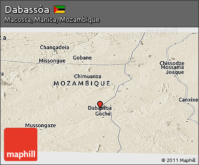 Shaded Relief Panoramic Map of Dabassôa