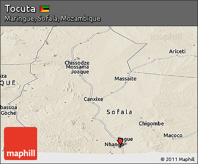 Shaded Relief Panoramic Map of Tocuta
