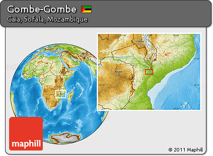 Physical Location Map of Gombe-Gombe