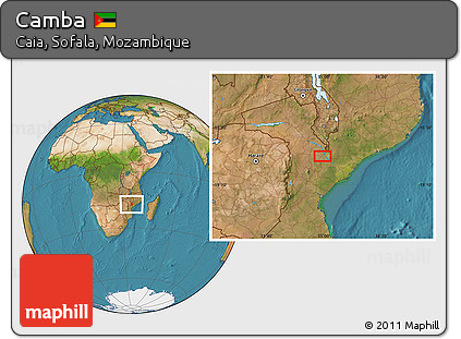 Satellite Location Map of Camba