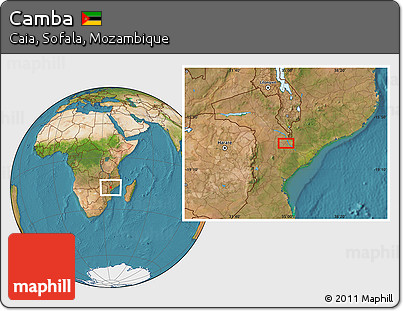Satellite Location Map of Camba