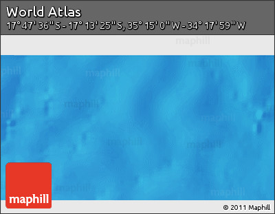 Physical 3D Map of the Area around 17° 30' 31" S, 34° 46' 29" W