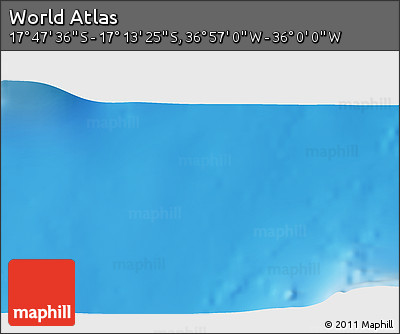 Physical 3D Map of the Area around 17° 30' 31" S, 36° 28' 30" W