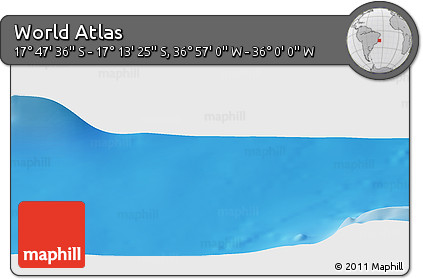 Physical Panoramic Map of the Area around 17° 30' 31" S, 36° 28' 30" W