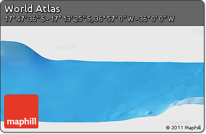 Physical Panoramic Map of the Area around 17° 30' 31" S, 36° 28' 30" W