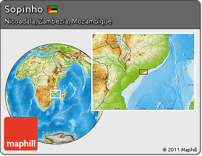Physical Location Map of Sopinho