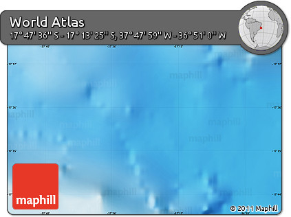 Physical Map of the Area around 17° 30' 31" S, 37° 19' 30" W