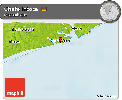 Physical 3D Map of Chefe Intoca