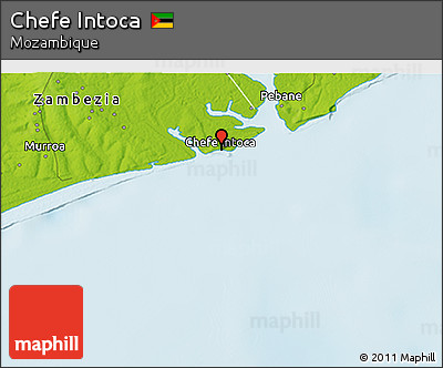 Physical 3D Map of Chefe Intoca