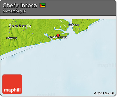 Physical 3D Map of Chefe Intoca