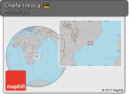 Gray Location Map of Chefe Intoca
