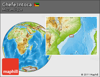 Physical Location Map of Chefe Intoca