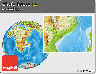 Physical Location Map of Chefe Intoca