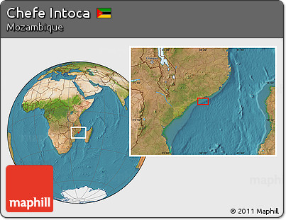 Satellite Location Map of Chefe Intoca