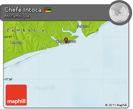 Physical Map of Chefe Intoca