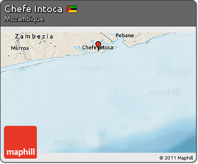 Shaded Relief Panoramic Map of Chefe Intoca