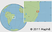 Savanna Style Location Map of Água Fria