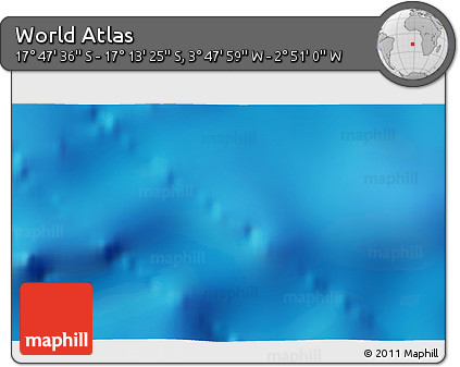Physical 3D Map of the Area around 17° 30' 31" S, 3° 19' 30" W