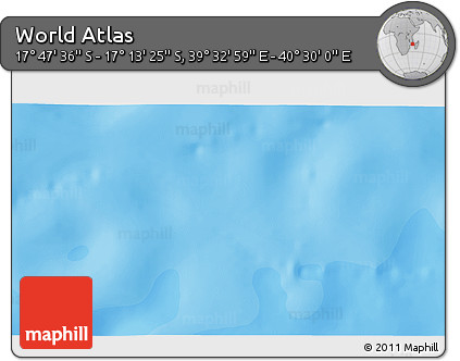 Political 3D Map of the Area around 17° 30' 31" S, 40° 1' 29" E
