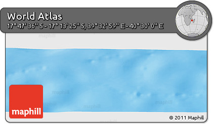 Physical Panoramic Map of the Area around 17° 30' 31" S, 40° 1' 29" E