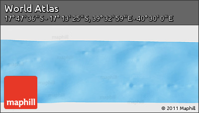 Physical Panoramic Map of the Area around 17° 30' 31" S, 40° 1' 29" E