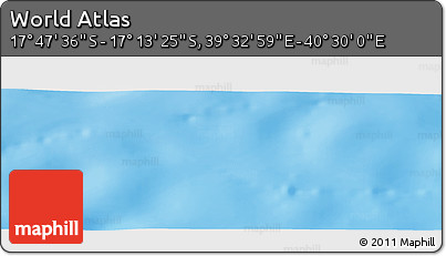 Physical Panoramic Map of the Area around 17° 30' 31" S, 40° 1' 29" E