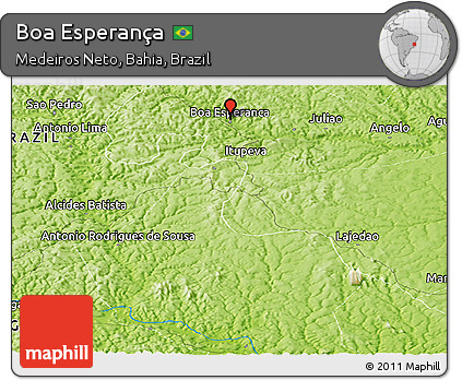 Physical Panoramic Map of Boa Esperança