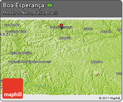 Physical Panoramic Map of Boa Esperança