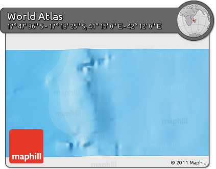 Political 3D Map of the Area around 17° 30' 31" S, 41° 43' 30" E