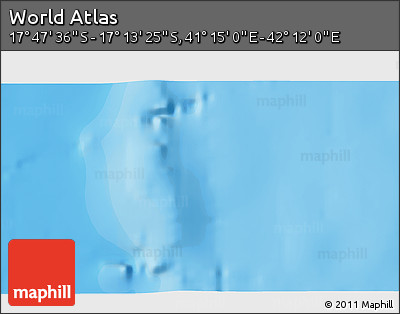 Political 3D Map of the Area around 17° 30' 31" S, 41° 43' 30" E