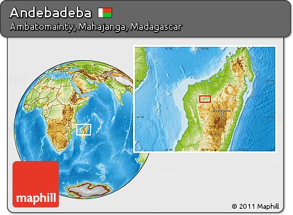 Physical Location Map of Andebadeba