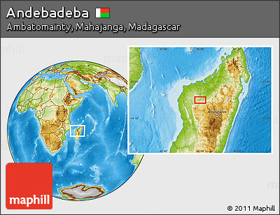 Physical Location Map of Andebadeba