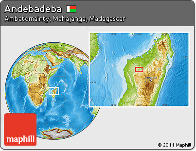 Physical Location Map of Andebadeba