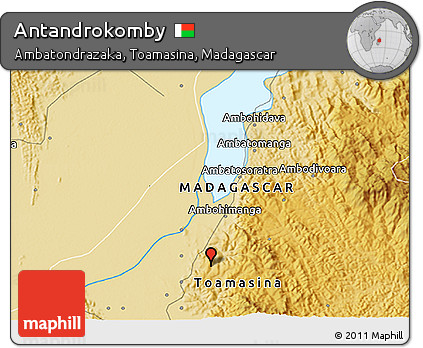 Physical 3D Map of Antandrokomby
