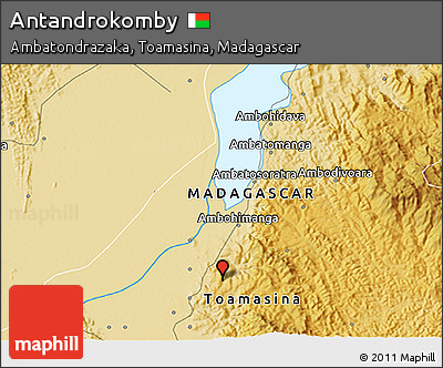 Physical 3D Map of Antandrokomby
