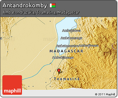Physical 3D Map of Antandrokomby