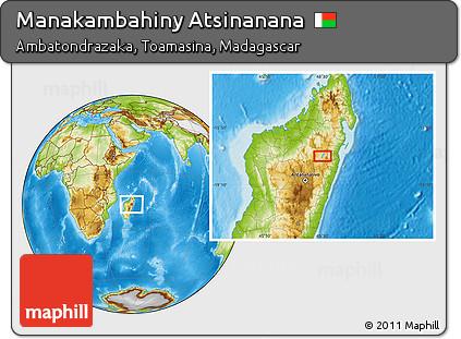 Physical Location Map of Manakambahiny Atsinanana