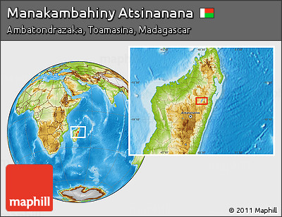 Physical Location Map of Manakambahiny Atsinanana