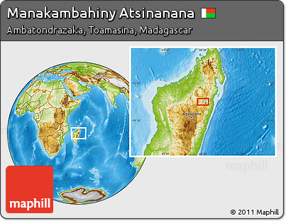 Physical Location Map of Manakambahiny Atsinanana