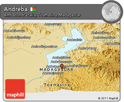 Physical Panoramic Map of Andreba