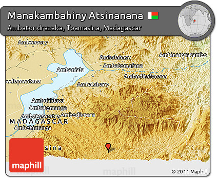 Physical Panoramic Map of Manakambahiny Atsinanana