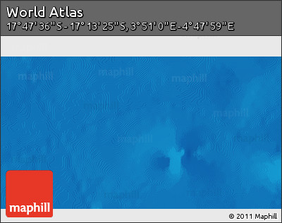 Shaded Relief 3D Map of the Area around 17° 30' 31" S, 4° 19' 30" E