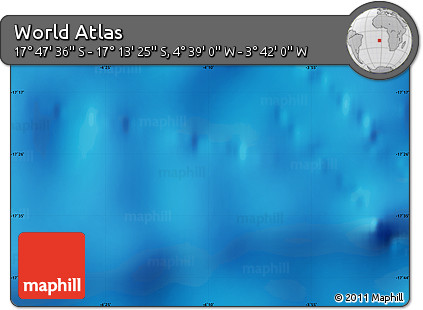 Shaded Relief Map of the Area around 17° 30' 31" S, 4° 10' 30" W