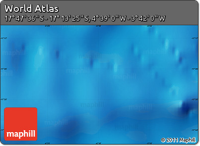 Shaded Relief Map of the Area around 17° 30' 31" S, 4° 10' 30" W