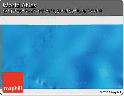 Physical 3D Map of the Area around 17° 30' 31" S, 53° 37' 30" E
