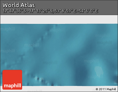Satellite 3D Map of the Area around 17° 30' 31" S, 53° 37' 30" E