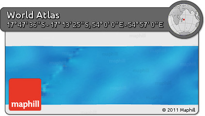 Physical Panoramic Map of the Area around 17° 30' 31" S, 54° 28' 30" E