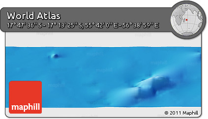 Physical Panoramic Map of the Area around 17° 30' 31" S, 56° 10' 29" E